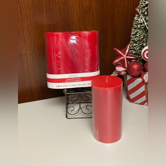 New Red pillar candles 6” - Picture 1 of 6